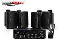 BASSGORILLE™ audio set - 4 ZVUČNIKA I POJAČALO - FM TUNER - BLUETOOTH - USB - AUX